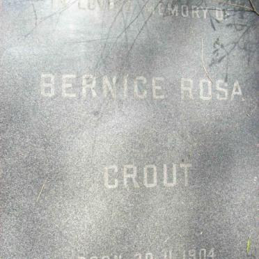 CROUT Bernice Rosa 1904-1970