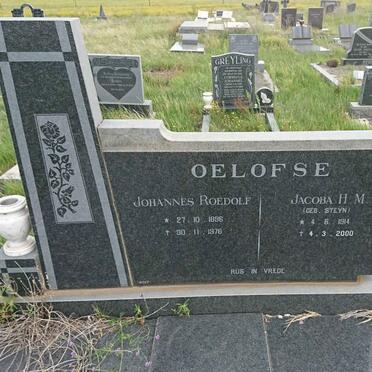 OELOFSE Johannes Roedolf 1896-1976 &amp; Jacoba H.M. STEYN 1914-2000