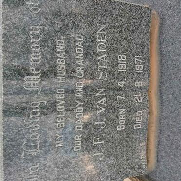 STADEN J.F.J., van 1918-1971