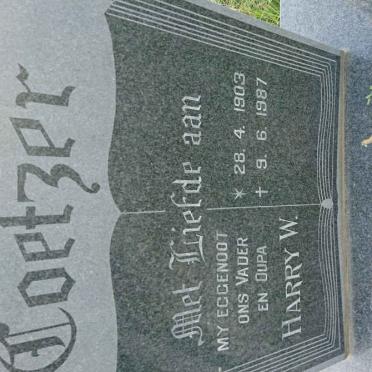 COETZER Harry W. 1903-1987