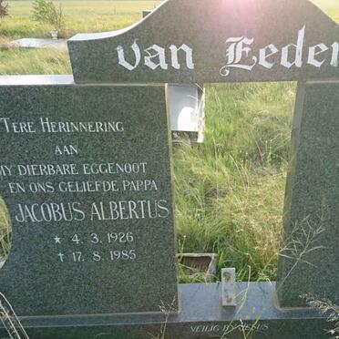 EEDEN Jacobus Albertus, van 1926-1985