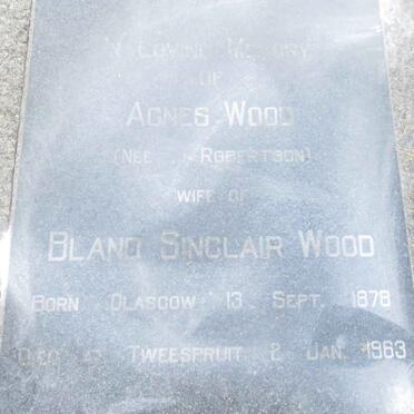 WOOD Agnes nee ROBERTSON 1878-1963
