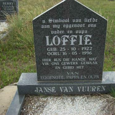 VUUREN Loffie, Janse van 1922-1996