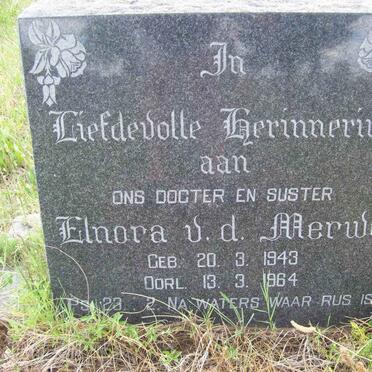 MERWE Elnora, van der 1943-1964