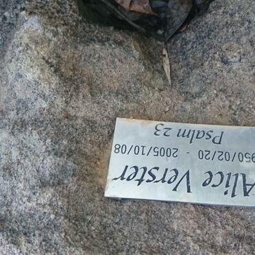 VERSTER Alice 1950-2005