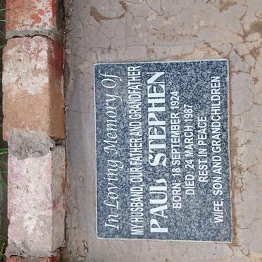 STEPHEN Paul 1924-1987