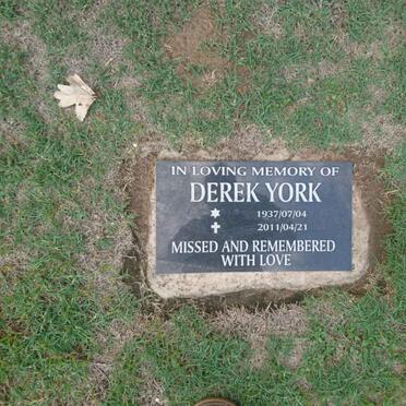 YORK Derek 1937-2011