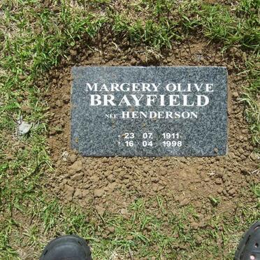 BRAYFIELD William Thomas 1905-2010 &amp; Margery Olive HENDERSON 1911-1998