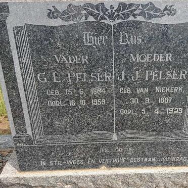 PELSER G.L. 1884-1959 &amp; J.J. VAN NIEKERK 1887-19?9