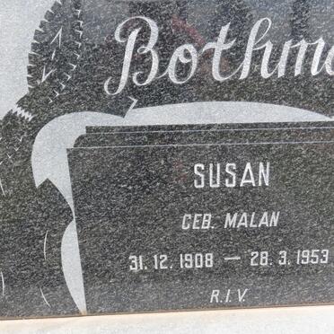 BOTHMA Susan nee MALAN 1908-1953
