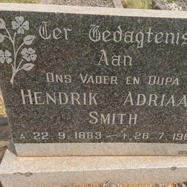 SMITH Hendrik Adriaan 1883-1965