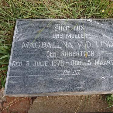 LINDE Magdalena, v.d. nee ROBERTSON 1876-1949