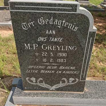 BEKKER Anna S. nee GREYLING 1896-1971 :: GREYLING M.P. 1900-1983