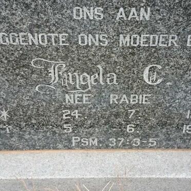 GREYLING Gert F. 1933-2013 &amp; Engela C. RABIE 1929-1997