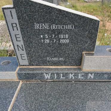 WILKEN Johan Adam 1914-1971 &amp; Irene RITCHIE 1916-2009