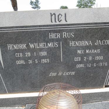 NEL Hendrik Wilhelmus 1901-1965 &amp; Hendrina Jacoba MARAIS 1900-1978