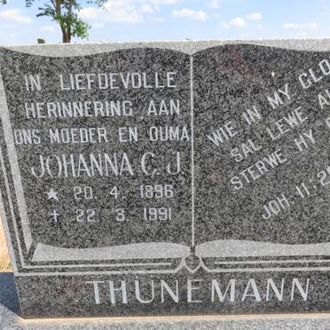 THÜNEMANN Johanna C.J. 1896-1991