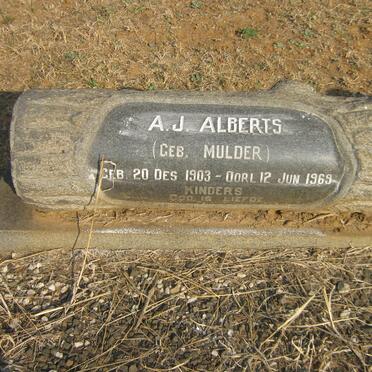 ALBERTS A.J. nee MULDER 1903-1969