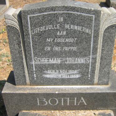 BOTHA Schoeman Johannes 1905-1953