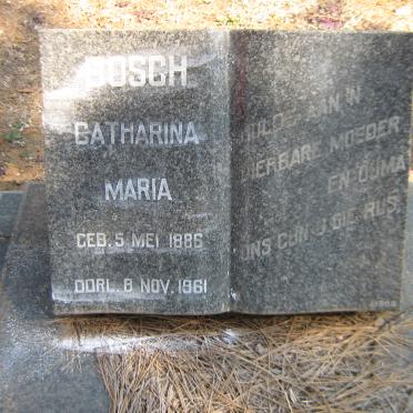 BOSCH Catharina Maria 1886-1961