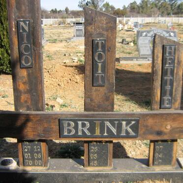 BRINK Nico 1970-2000 :: BRINK Toit 1945- :: BRAND Hettie 1947-