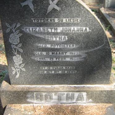 BOTHA Elizabeth Johanna nee POTGIETER 1923-1950