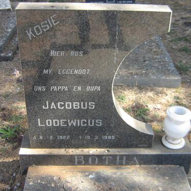 BOTHA Jacobus Lodewicus 1922-1985