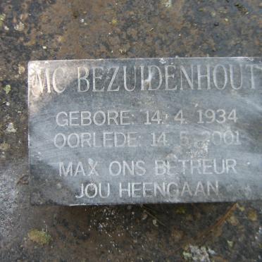 BEZUIDENHOUT M.C. 1934-2001
