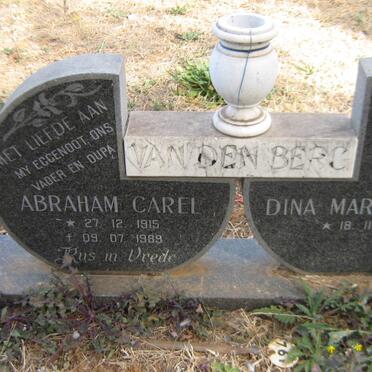 BERG Abraham Carel, van den 1915-1989 &amp; Dina Margaretha 1921-