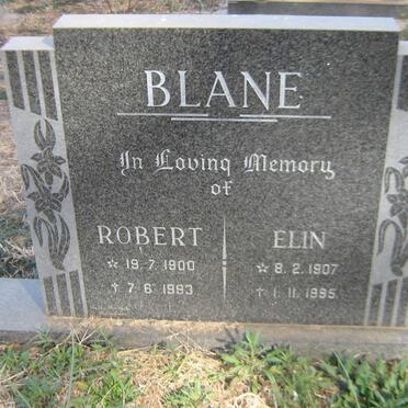 BLANE Robert 1900-1993 &amp; Elin 1907-1995