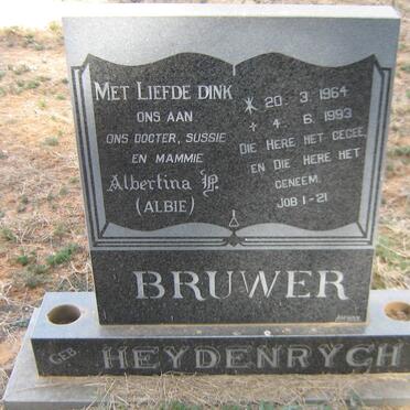 BRUWER Albertina P. nee HEYDENRYCH 1964-1993