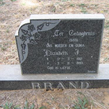 BRAND Elizabeth J. 1912-1993