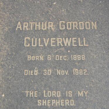 CULVERWELL Arthur Gordon 1888-1982