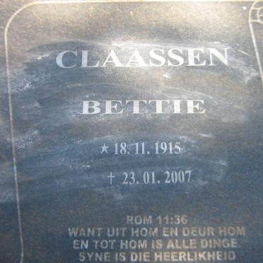 CLAASSEN Bettie 1915-2007