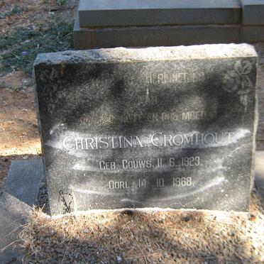 CROMHOUT Christina nee GOUWS 1923-1968