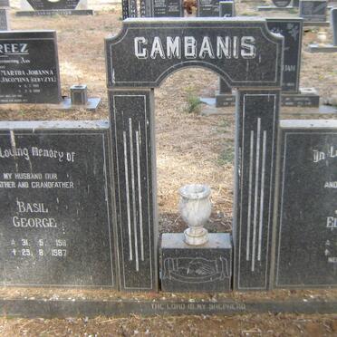 CAMBANIS Basil George 1911-1987 &amp; Jacoba Elizabeth 1914-1995