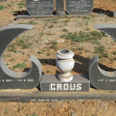 CROUS Jan A.H. 1929-1993 &amp; Marie M. 1948-