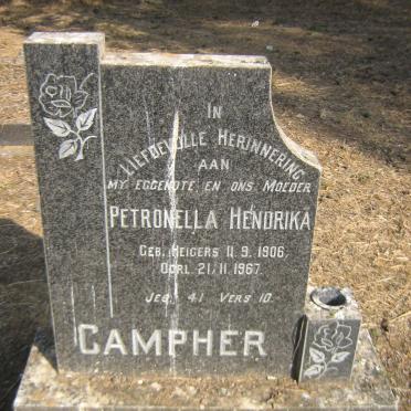 CAMPHER Petronella Hendrika nee HEIGERS 1906-1967