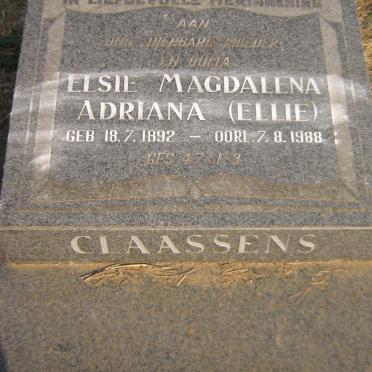 CLAASSENS Elsie Magdalena Adriana 1892-1988