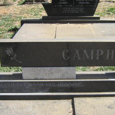 CAMPHER Gerhardus Francois Henning 1926-1982 &amp; Susanna Catharina HERBST 1934-2006 