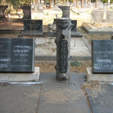CROUS Gerhardus Jacobus 1906-1974 &amp; Jacoba Elizabeth 1909-1983