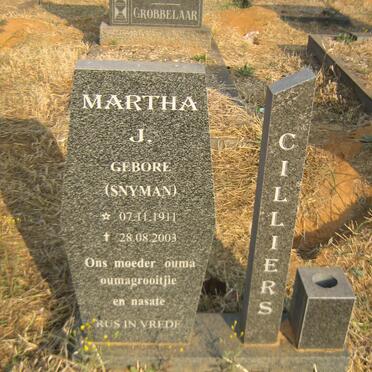 CILLIERS Martha J. nee SNYMAN 1911-2003