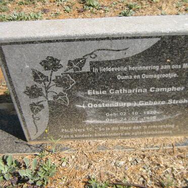 CAMPHER Elsie Catharina formerly OOSTENDURP nee STRÖH 1920-1990