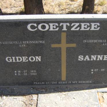 COETZEE Gideon 1931-2010 &amp; Sannetjie 1933-
