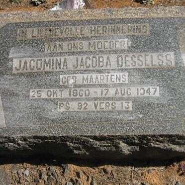 DESSELSS Jacomina Jacoba nee MAARTENS 1860-1947
