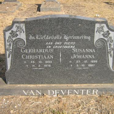 DEVENTER Gerhardus Christiaan, van 1895-1979 &amp; Susanna Johanna 1898-1967