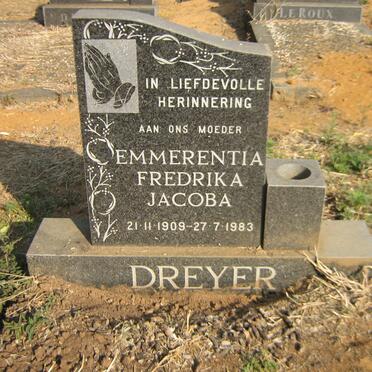 DREYER Emmerentia Fredrika Jacoba 1909-1983