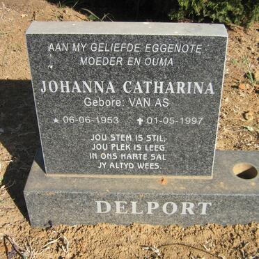 DELPORT Johanna Catharina nee VAN AS 1953-1997