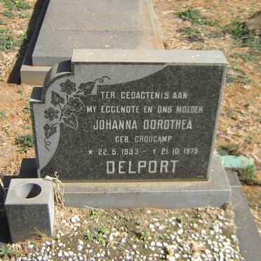 DELPORT Johanna Dorothea nee CROUKAMP 1933-1975