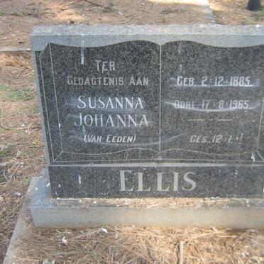 ELLIS Susanna Johanna nee VAN EEDEN 1885-1965